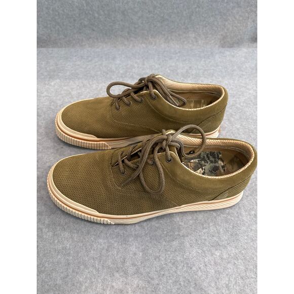 Tommy Bahama Relax Rum Runner Men's Size 10 Almond Suede Boat Sneakers Shoes - Picture 2 of 10